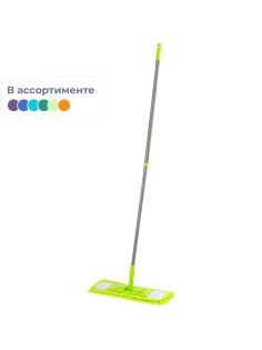 Швабра флаундер 40х10см с насадкой синель длина рукоятки 67-120см HD1027A