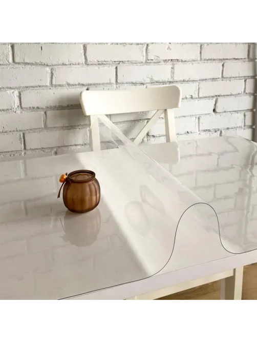 Скатерть на стол гиб. стекло Dekorelle 120х80см, толщ 0,8мм прозрач