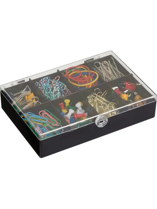 Набор канцелярский Attache Selection 8 отд.(зажимы,скрепки,банк.рез,кноп)