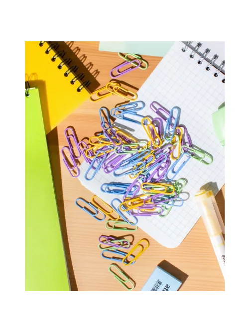 Скрепки Attache Bright Colours с полимерн.покрыт,28мм,разноцветн,100 шт/уп
