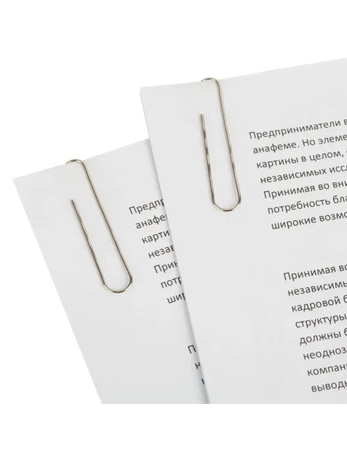 Скрепки Attache никелированные, 50 мм, гофрированные,европодвес, 30 шт/уп