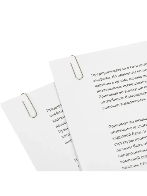 Скрепки Attache никелированные, 22 мм, негофрированные, 100 шт/уп