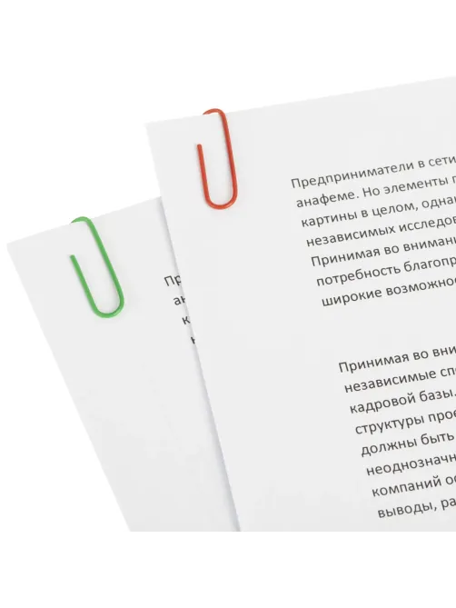 Скрепки Attache с полимерным покрытием,33 мм,разноцветные, 100 шт/уп