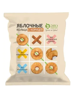 Яблоки сушеные Экофермер с корицей, 75г