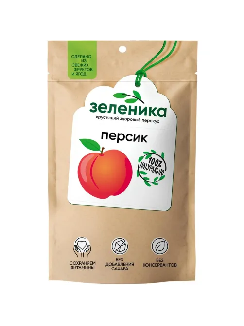 Персик Зеленика Здоровый фруктовый перекус 20 г
