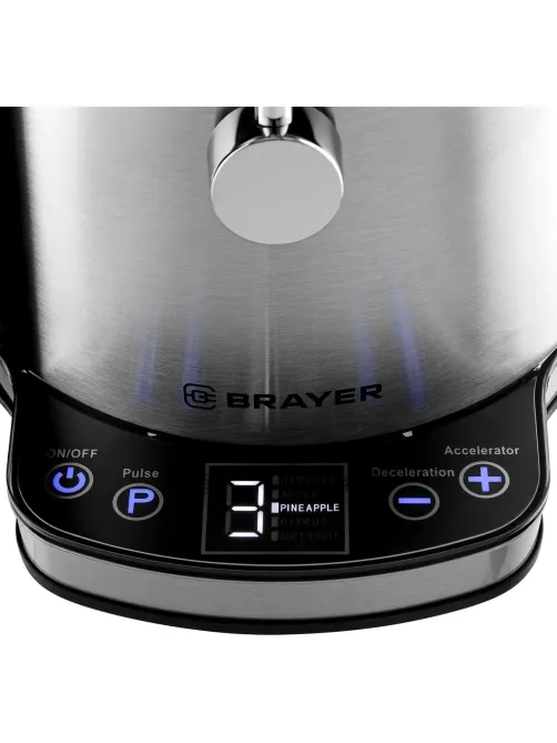 Соковыжималка BRAYER 1709BR центробеж,800Вт,реверс,диам75мм,сок 1,1л,мяк 2л