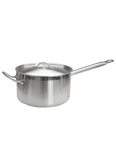 Сотейник с крышкой LUXSTAHL две ручки 6,3л нерж.сталь d=24см h=14см, кт1746