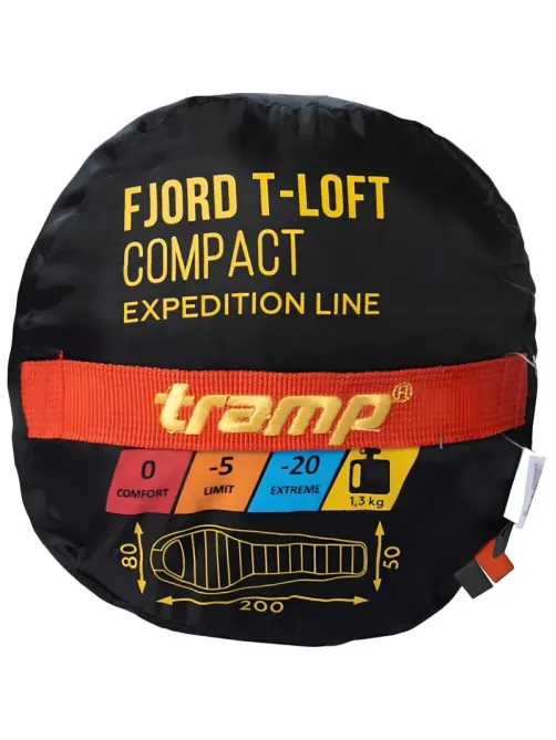 Спальный мешок Tramp  Fjord T-Loft, правый оливковый, TRS-049R