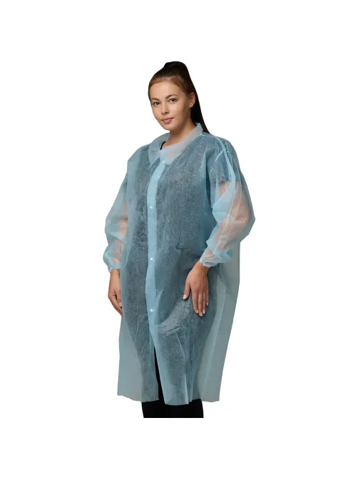 Халат н/с процед, рук.рез, 4кн, XXL(56-58) пл 30, гол, Комус, 10шт/уп