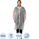 Халат н/с процед, рук.рез, 4кн, XXXL(60-62), пл30, бел, Комус, 10шт/уп