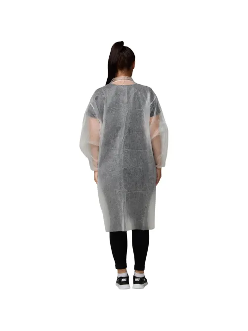Халат н/с процед, рук.рез, лип, XXL(56-58), пл 20, бел, Комус, 10шт/уп