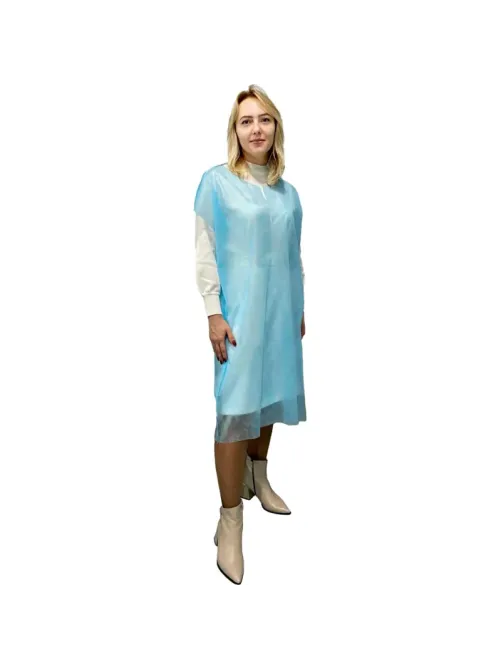 Рубашка н/с д/рожениц без рукава, голубой пл.42, 5 шт/уп 4816/5