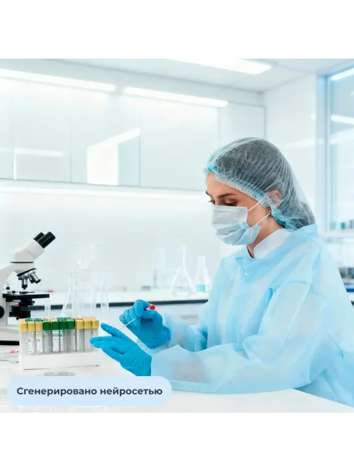 Халат н/с процед, рук.рез, лип, XL(52-54), пл 30, гол, Комус, 10шт/уп