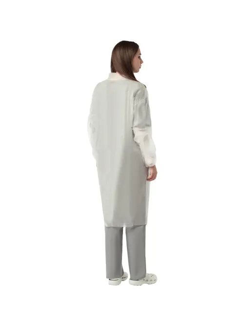 Халат н/с процед, рук.рез, на липч, XL, дл.110см, пл 25, белый, 10шт/уп