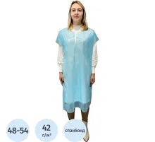 Рубашка н/с д/рожениц без рукава, голубой пл.42, 5 шт/уп 4816/5