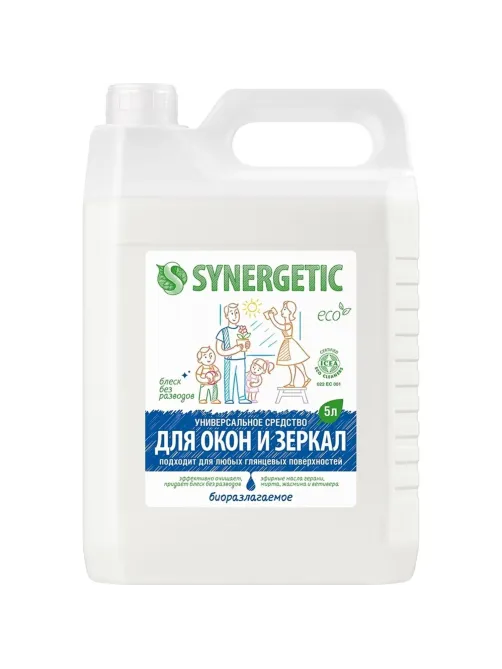 Средство для стекол и зеркал Synergetic 5л