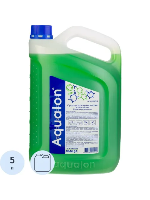 Средство для мытья посуды AQUALON 5л яблоко концентрат