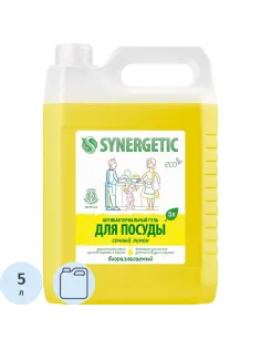Средство для мытья посуды Synergetic Гипоаллергенное//Антибакт, Лимон 5л