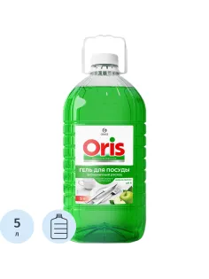 Средство для мытья посуды Grass/ORIS зеленое яблоко, 5л