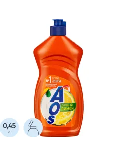 Средство для мытья посуды AOS Лимон 450г