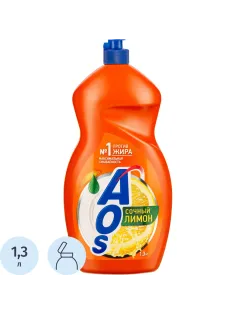 Средство для мытья посуды AOS Лимон 1,3кг
