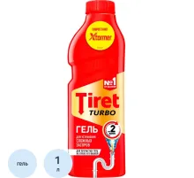 Средство для прочистки труб TIRET TURBO гель, 1л