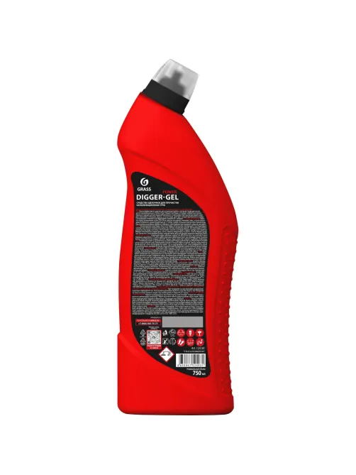 Средство для прочистки труб Grass Digger-Gel щелочное 750мл