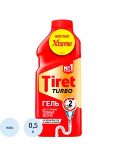 Средство для прочистки труб TIRET TURBO гель 500 мл
