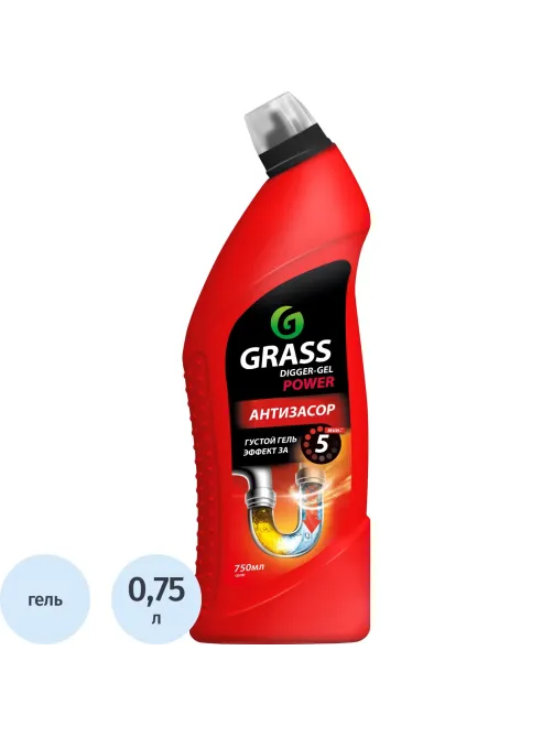 Средство для прочистки труб Grass Digger-Gel щелочное 750мл