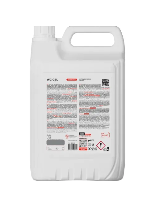 Профхим сантех кисл гель д/очистки минерал.отлож Grass/WC-GEL, 5,3кг