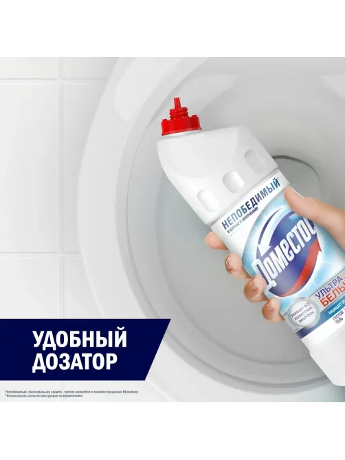 Средство для сантехники Доместос ЭКСПЕРТ СИЛА 7 УЛЬТРА БЕЛЫЙ 1л