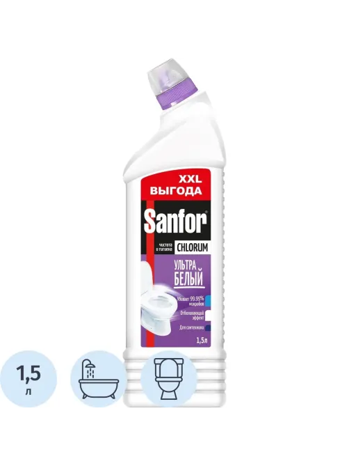 Средство для сантехники SANFOR Chlorum, 1,5 л