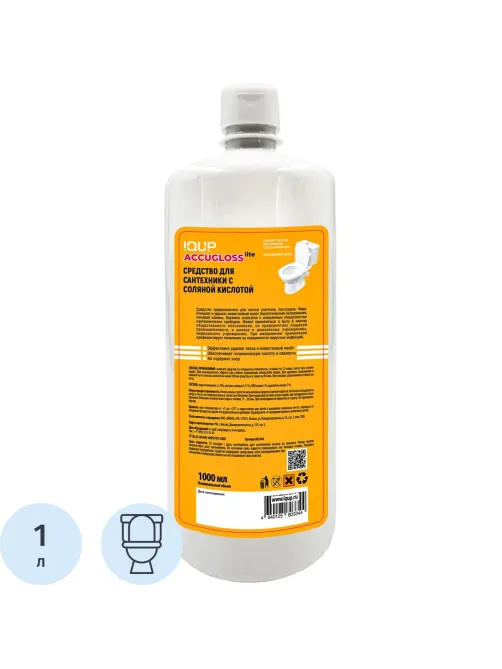 Средство для сантехники Accugloss lite IQUP с соляной кислотой 1л