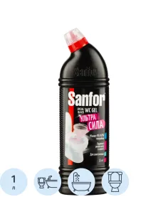 Средство для сантехники Sanfor WС гель speсial black 1000гр