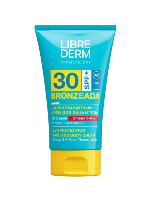 Крем LIBREDERM BRONZEADA солнцезащитный с Омега3-6-9 и терм вод SPF30 150мл