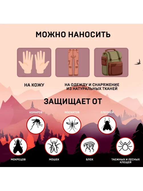 Средство от насекомых Gardex Naturin Аэрозоль от комар,клещ и мошк,150мл
