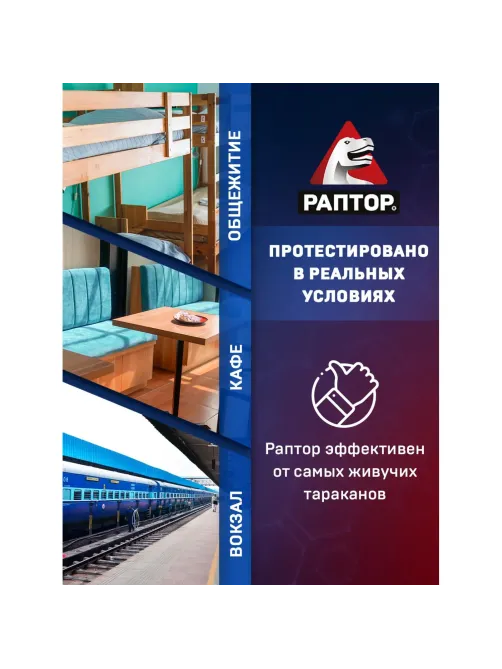 Средство от насекомых РАПТОР Аэрозоль от резистентных тараканов 430мл