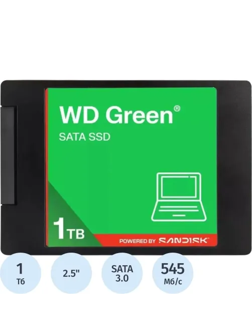SSD накопитель WD Green 1Tb 2.5, SATA  (WDS100T5G0A)