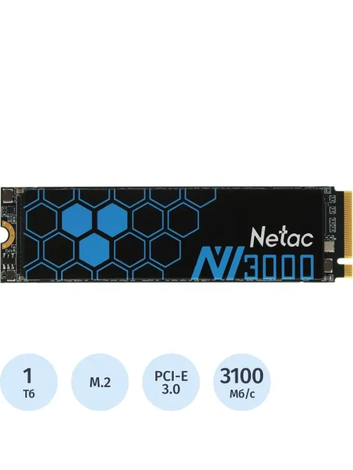 SSD накопитель Netac PCIe 3.0 x4 1TB NT01NV3000-1T0-E4X NV3000 M.2 2280