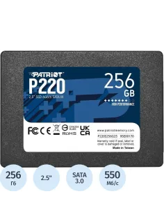 SSD накопитель PATRIOT P220 256Gb 2.5, SATA(P220S256G25)