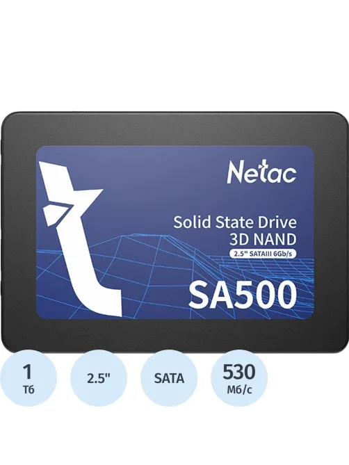SSD накопитель Netac SATA-III 1TB NT01SA500-1T0-S3X SA500 2.5