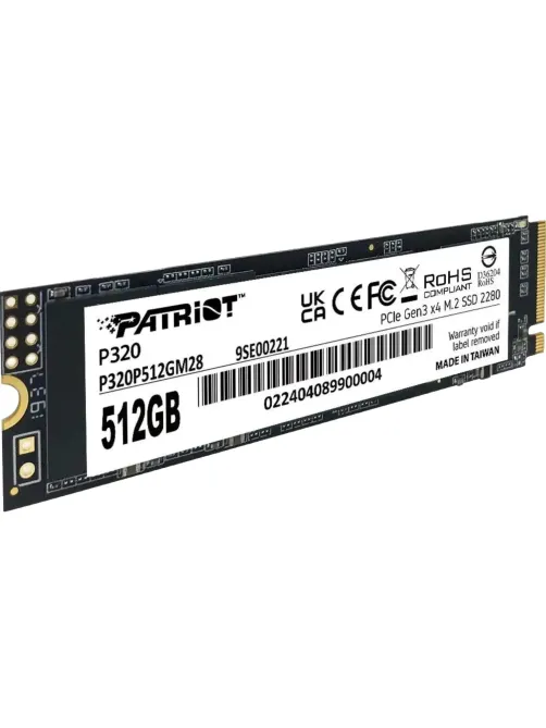 SSD накопитель Patriot P320 512GB M.2 2280 PCIe 3.0 x4(P320P512GM28)