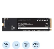 SSD накопитель Digma PCIe 3.0 x4 512GB DGSM3512GP53T Mega P5 M.2 2280
