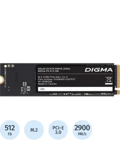 SSD накопитель Digma PCIe 3.0 x4 512GB DGSM3512GP53T Mega P5 M.2 2280