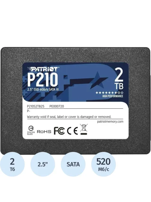 SSD накопитель Patriot (P210S2TB25) SATA III 2Tb P210 2.5