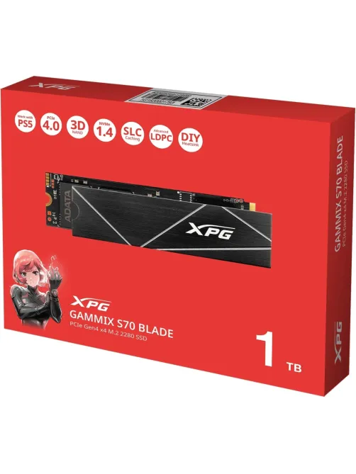 SSD накопитель ADATA GAMMIX S70 BLADE 1TB M.2 PCIe4x4(AGAMMIXS70B-1T-CS)