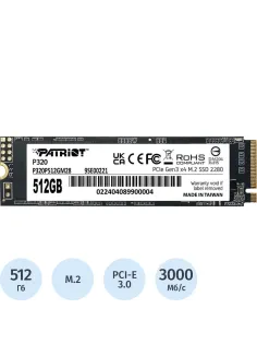 SSD накопитель Patriot P320 512GB M.2 2280 PCIe 3.0 x4(P320P512GM28)