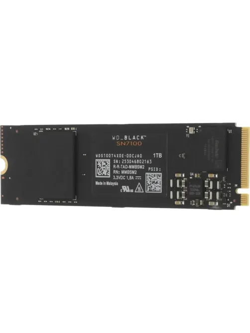 SSD накопитель WD Black SN7100 1ТБ, M.2, PCIe4x4, NVMe, M.2 (wds100t4x0e)