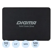 SSD накопитель Digma SATA-III 512GB DGSR2512GS93T Run S9 2.5