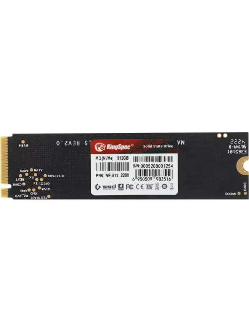 SSD накопитель Kingspec PCIe 3.0 x4 512GB NE-512 M.2 2280